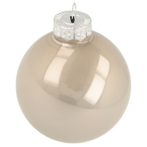 Itens Bola de vidro para árvore de Natal rosa creme Ø60mm 24 peças