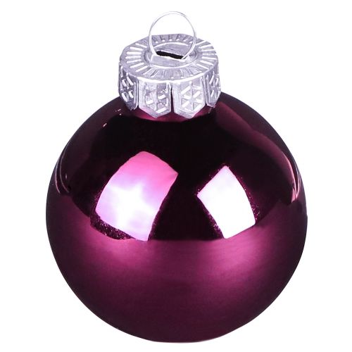 Floristik24 Bolas de árvore de Natal bolas de vidro Berry Mix Ø5cm 24 unidades Berry rosa bege creme brilhante