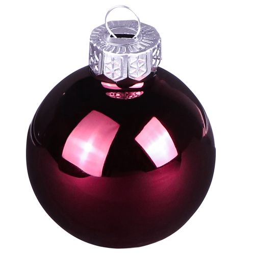 Bolas de árvore de Natal bolas de vidro Berry Mix Ø5cm 24 unidades Berry rosa bege creme brilhante | Floristik24.pt