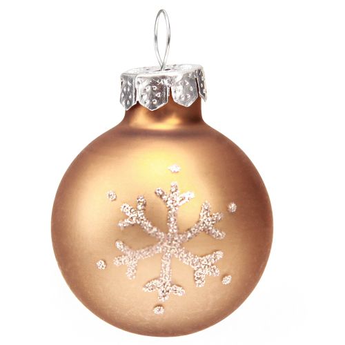 Itens Bolas de árvore de natal vidro mini pérola ouro branco Ø3cm 9 un