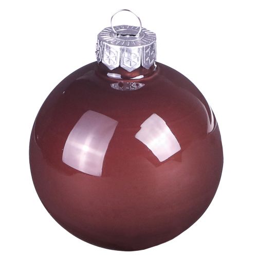 Itens Bolas de árvore de Natal bolas de vidro misturadas em marrom dourado Ø5cm 24 un