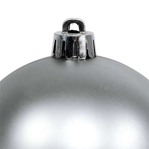 Floristik24 Bolas de árvore de natal de plástico prata 8cm 6pcs