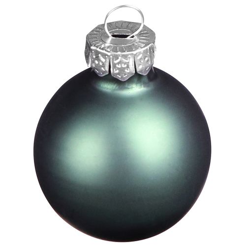 Floristik24 Bolas de árvore de Natal em vidro verde madrepérola cinza Ø5cm 24 unidades