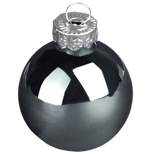 Bolas de árvore de Natal em vidro verde madrepérola cinza Ø5cm 24 unidades | Floristik24.pt