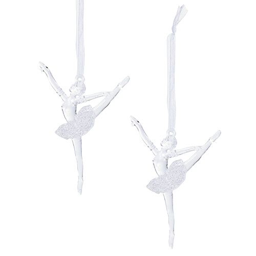 Floristik24 Bailarina de decorações para árvores de natal 10cm 12pcs