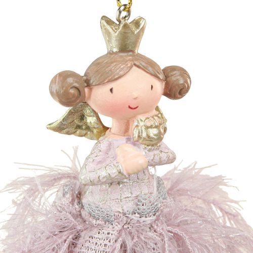 Floristik24 Decoração de árvore de natal decoração de anjo princesa rosa 11cm 4 unidades
