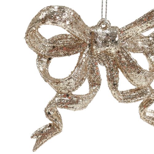 Floristik24 Decoração de árvore de Natal loop de 9 cm com ouro brilhante 12 unidades