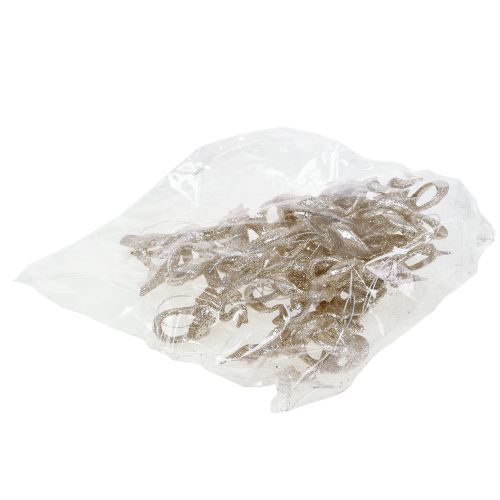 Floristik24 Decoração de árvore de Natal loop de 9 cm com ouro brilhante 12 unidades