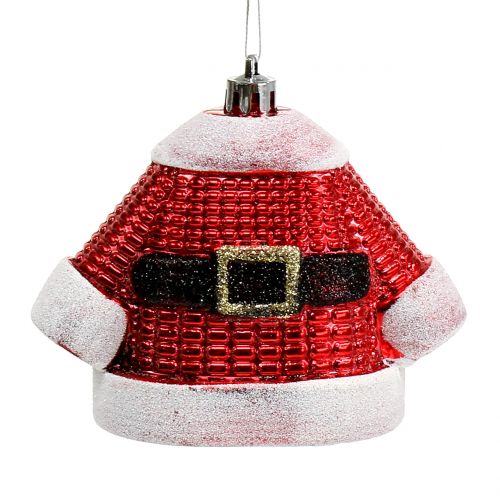 Floristik24 Decorações para árvores de Natal vermelhas, brancas 3 peças