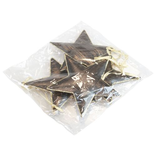 Itens Decorações para árvores de Natal decorativas estrela metal ouro preto Ø11cm 4 peças