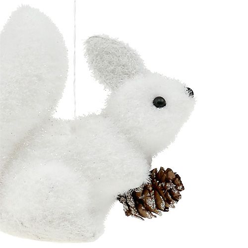 Itens Decorações para árvores de Natal esquilo branco 7 cm 6 unidades