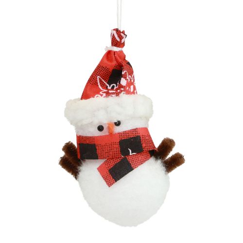 Itens Decorações para árvores de Natal, boneco de neve com chapéu Alt.9cm 4 unidades