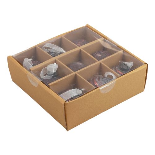 Itens Decorações para árvores de Natal decorações de Natal vintage vidro Ø5cm 9 unidades
