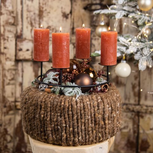 Floristik24 Bolas de Natal, mix de decoração de árvore, mini bolas de árvore de Natal marrom Alt.4,5cm Ø4cm vidro real 24 unid.