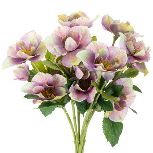 Buquê de rosas artificiais de Natal com flores roxas, 35 cm, 6 peças comprar | Floristik24.pt