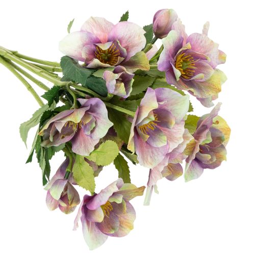 Buquê de rosas artificiais de Natal com flores roxas, 35 cm, 6 peças | Floristik24.pt