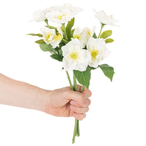 Arranjo de rosas artificiais de Natal, brancas, decoração natalina artificial | Floristik24.pt