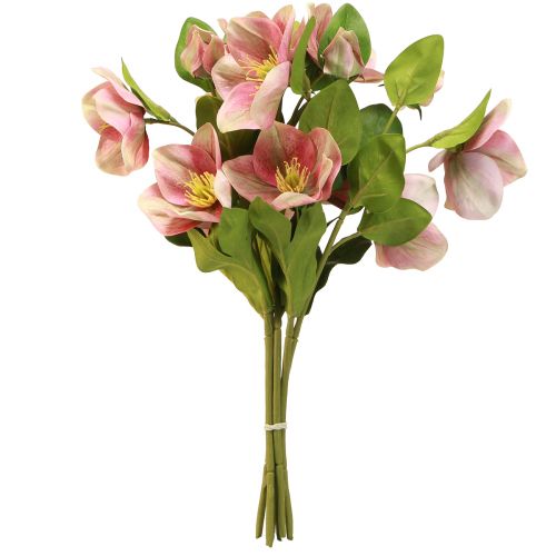 Itens Elegante buquê de rosas de Natal cor-de-rosa – 35 cm 6 peças.