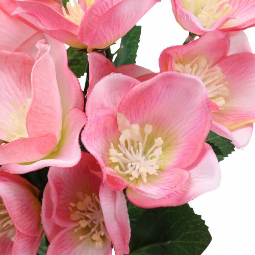 Floristik24 Buquê de rosas de Natal rosa 29cm 4 peças