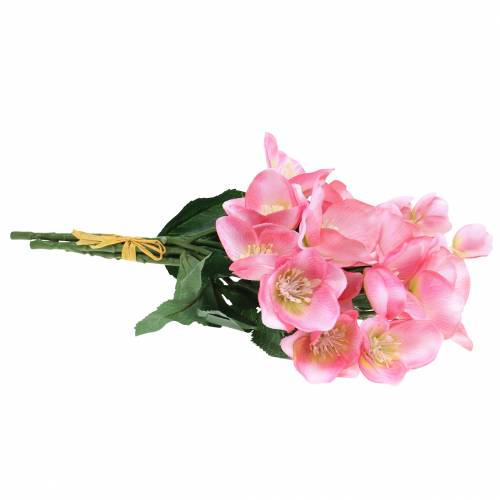 Floristik24 Buquê de rosas de Natal rosa 29cm 4 peças
