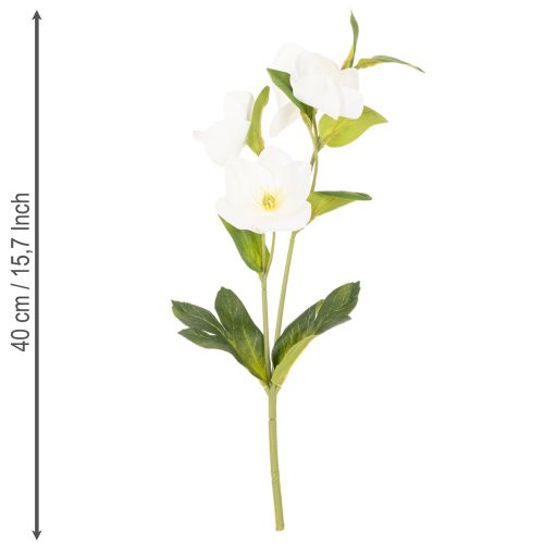 Buquê de rosas artificiais de Natal brancas para decoração, 40 cm, 4 peças. | Floristik24.pt