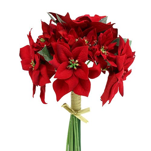 Estrela de natal em cacho vermelho Ø18cm L30cm