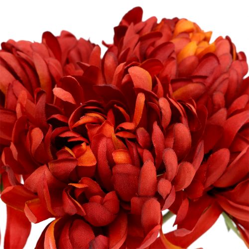 Itens Buquê de crisântemo vermelho vermelhão 28 cm 6 unidades