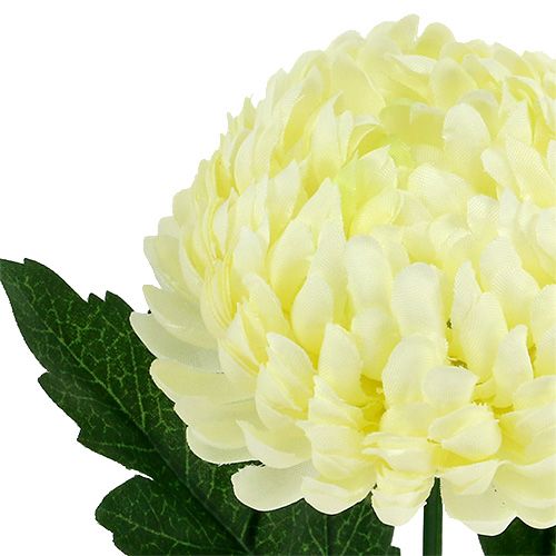 Itens Flor artificial de crisântemo creme Ø7cm 18cm 4 unidades