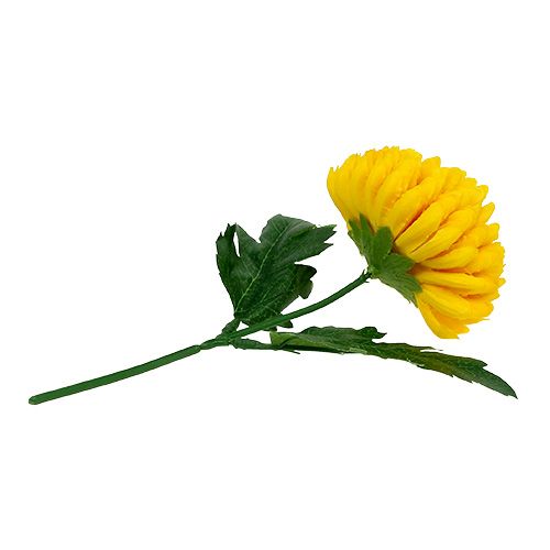 Itens Crisântemo Flores de Seda Amarelas Ø7cm C18cm 4 unidades