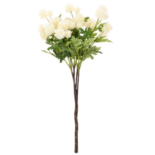 Arranjo de crisântemos artificiais, branco cremoso, galho decorativo, grande 56 cm, 4 peças | Floristik24.pt