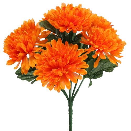 Floristik24 Laranja crisântemo com 7 flores