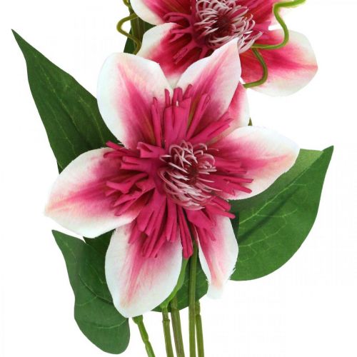 Itens Ramo de clematis com 5 flores, flor artificial, ramo decorativo rosa, branco C84cm