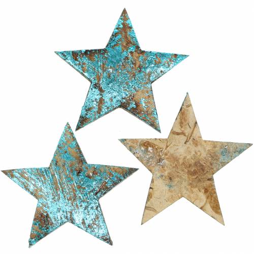 Floristik24 Estrela de coco azul 5cm 50pcs estrelas espalhadas decoração de mesa