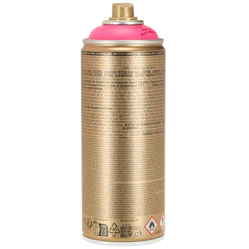 Itens Spray de cor rosa fluorescente em lata Montana 400ml