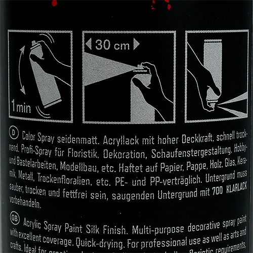 Floristik24 Spray de cor vermelho escuro mate 400ml