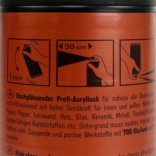 Floristik24 Spray de cor cobre brilhante metálico 400ml