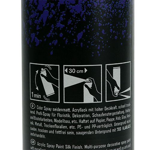 Floristik24 Spray colorido de seda mate 400ml azul royal