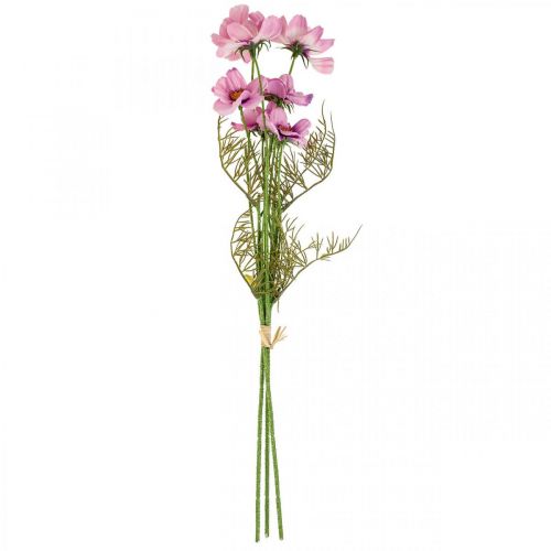 Floristik24 Cesta de joias Cosmea flores artificiais roxas verão 51cm 3 unidades