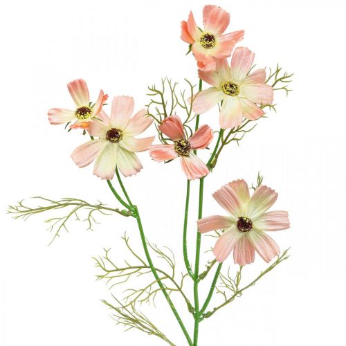 Cosmea cesta de jóias pêssego flores artificiais flores de verão 61cm