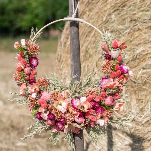 Itens Cosmea cesta de jóias pêssego flores artificiais flores de verão 61cm