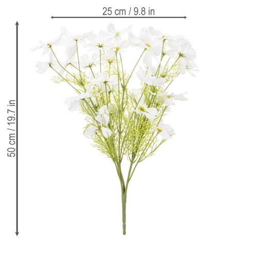 Itens Flores artificiais de Cosmos, decoração de verão para mesa e ambiente, 50cm