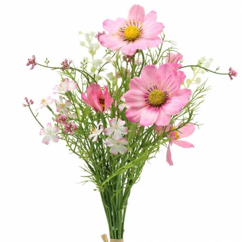 Floristik24 Cosmea e gypsophila em um cacho Artificial Pink Assorted 42cm