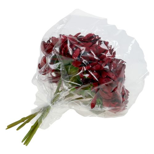 Floristik24 Buquê de crisântemo bordô 28 cm 6 unidades