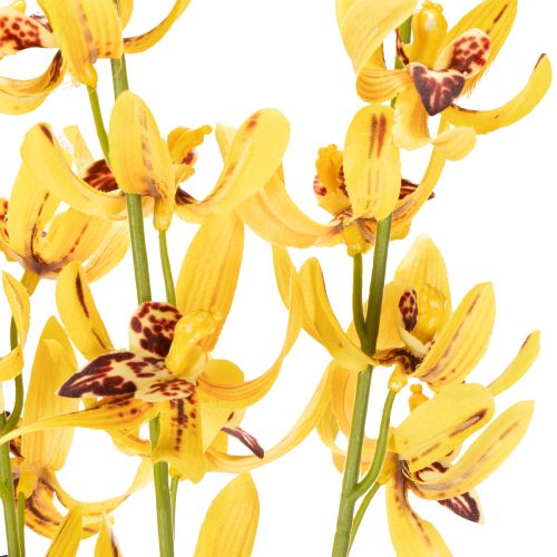 Itens Orquídea Cymbidium artificial em formato de haste para decoração elegante, 95 cm, 2 peças.