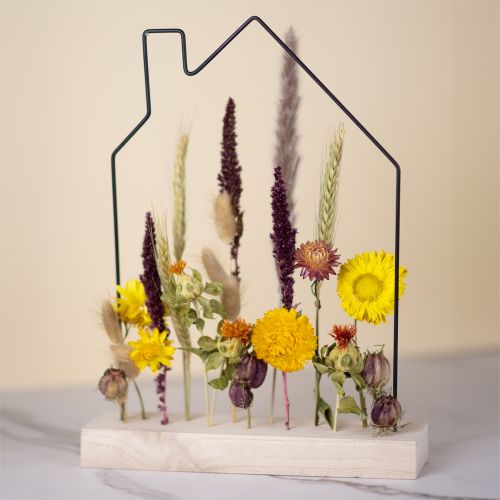 Floristik24 Caixa de flores DIY com casa de flores secas 34,5×24,5cm