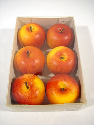 Floristik24 Maçãs 7cm mate 6 unidades