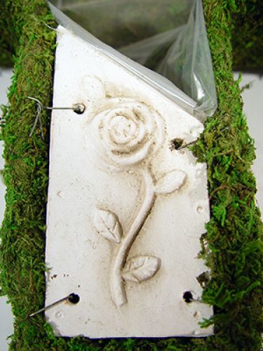 Floristik24 Planta cross musgo 44x32cm com placa de cerâmica