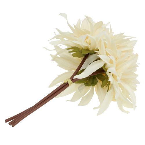 Itens Creme dália artificial 25,5cm 3uds