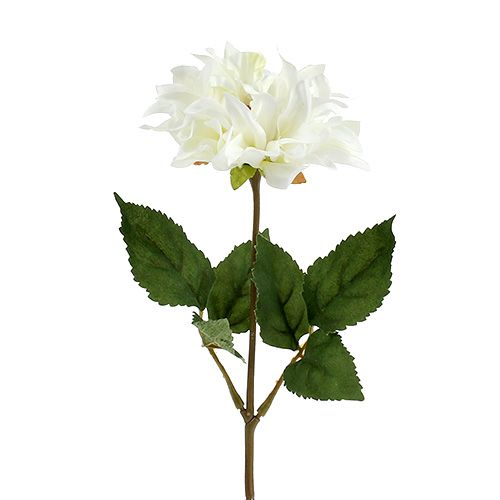 Dália branca 28 cm 4 unidades