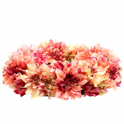 Itens Grinalda de flores de dália rosa, creme Ø42cm